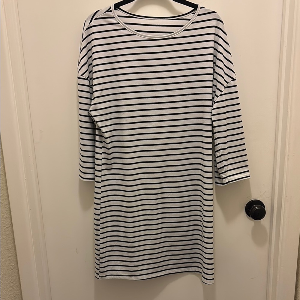 Striped Black and White Dress